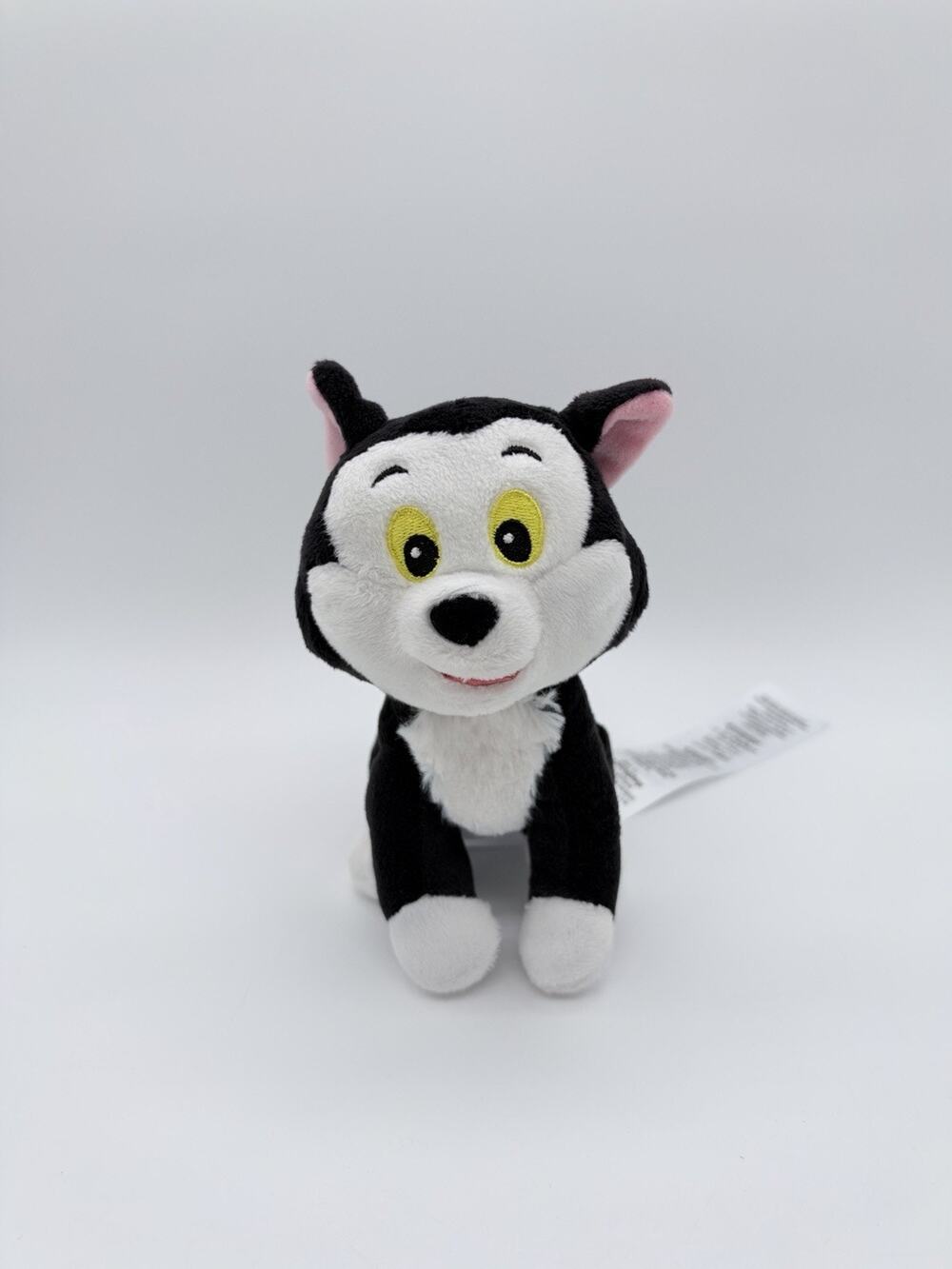 Disney Store Pinocchio Figaro Cat Plush Stuffed Small Pink Ears Sitting Kitty 6"